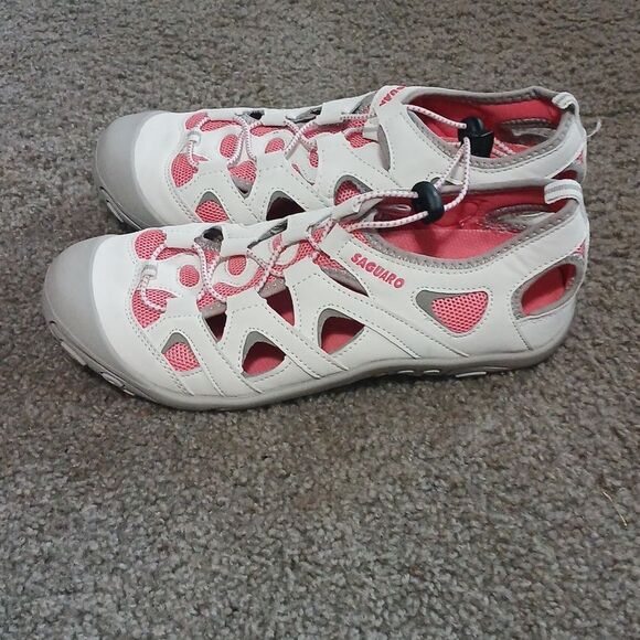 SAGUARO Women's White Hiking Trail Water Sport Sandals Shoes Sz 39  NWOT - Picture 3 of 8